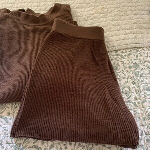 Free People Malibu Solid Surf Sweater Set in Brown